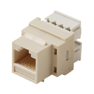 Jack, Modular Data, RJ 45, Keystone, Cat 5E, Ivory