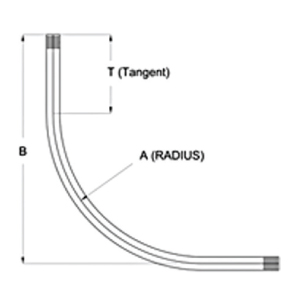 Galvanized 90 Degree  Special Radius Sweeps