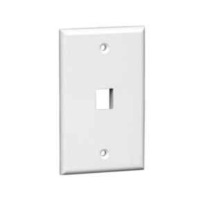 Vericom 1-Port Keystone Single Gang Wall Plate