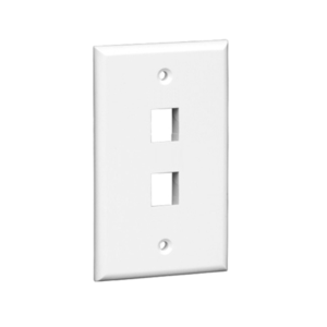 Vericom 2-Port Keystone Single Gang Wall Plate