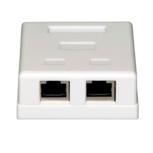 Vericom 2-Port RJ45 Keystone Surface Mount Box